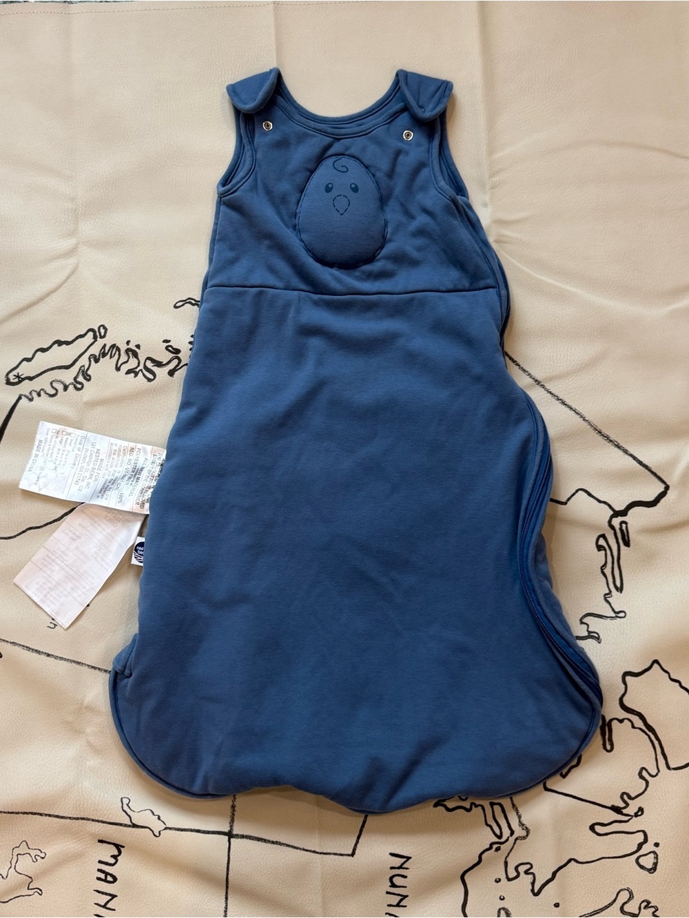 Nested Bean Zen Sack Classic Navy Blue Sleeveless Sleep Sack Dress